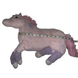 Unicorn plush teddy bear purple and pink